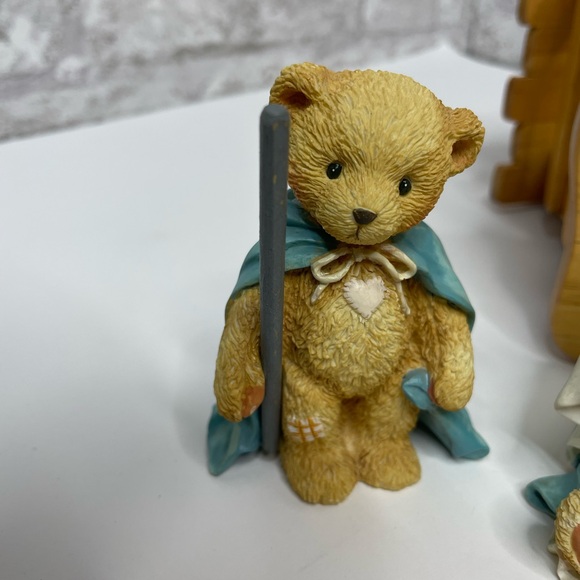 Vintage Enesco Cherished Teddies Nativity 5 Piece Set Complete Christmas NIB HTF - Picture 9 of 13